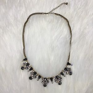 Dark drey and rustic gold necklace